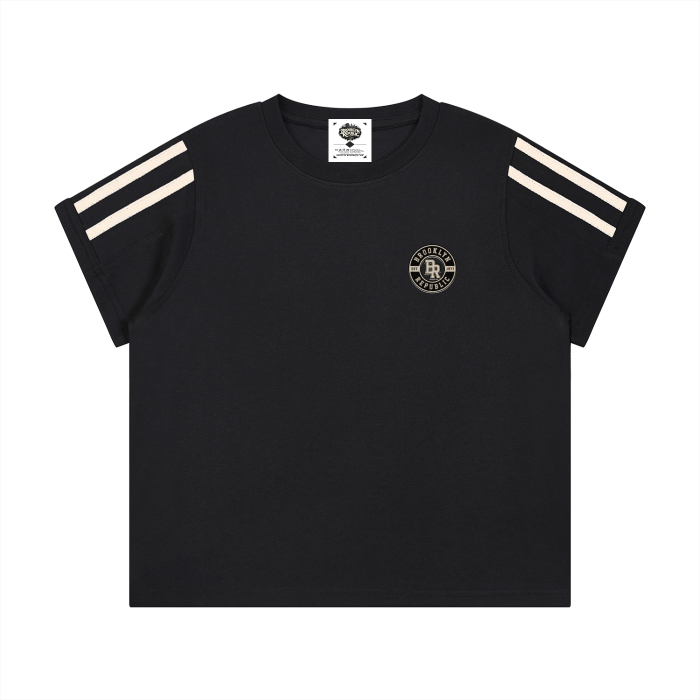 "Brooklyn Republic Essentials" Women's Varsity Stripe T-Shirt