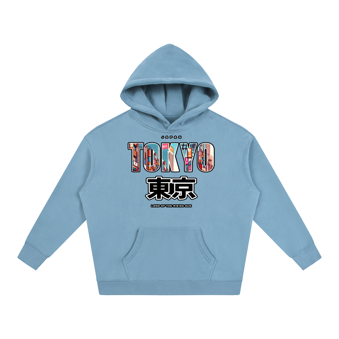 "Land of the Rising Sun" Oversize Fleeced Hoodie