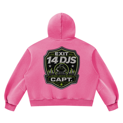 "Exit 14"  Vintage Wash Barrel Leg Fleece Sweatsuit