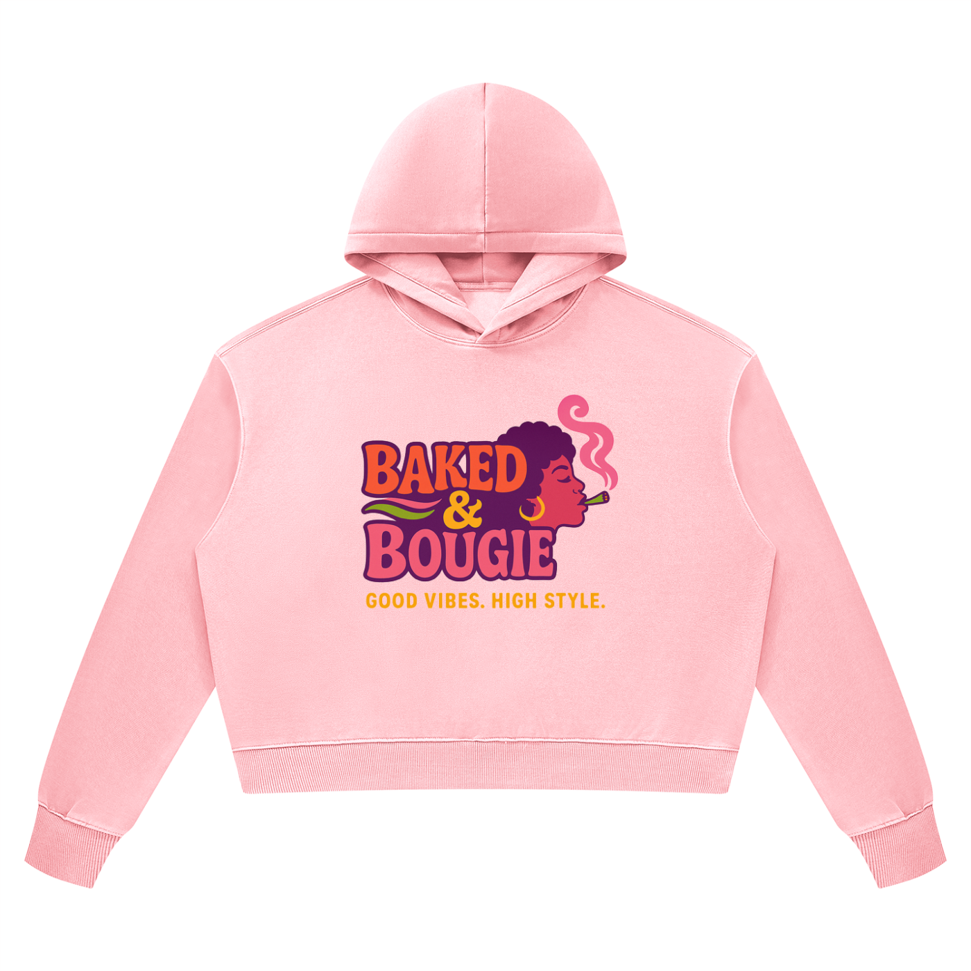 "Baked & Bougie" Women’s Vintage Wash Heavyweight Hoodie