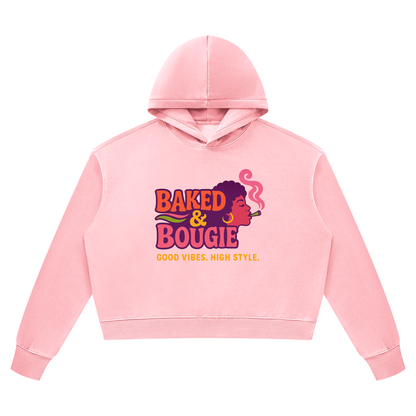 "Baked & Bougie" Women’s Vintage Wash Heavyweight Hoodie