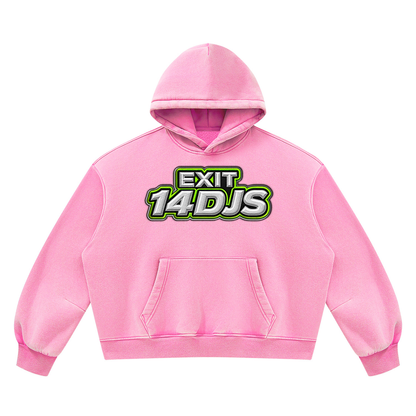 "Exit 14"  Vintage Wash Barrel Leg Fleece Sweatsuit