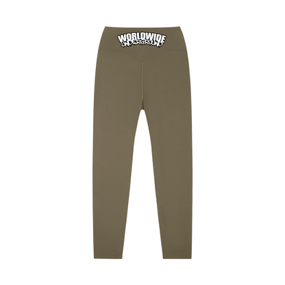 "Worldwide Underground" High-Waisted Yoga Leggings