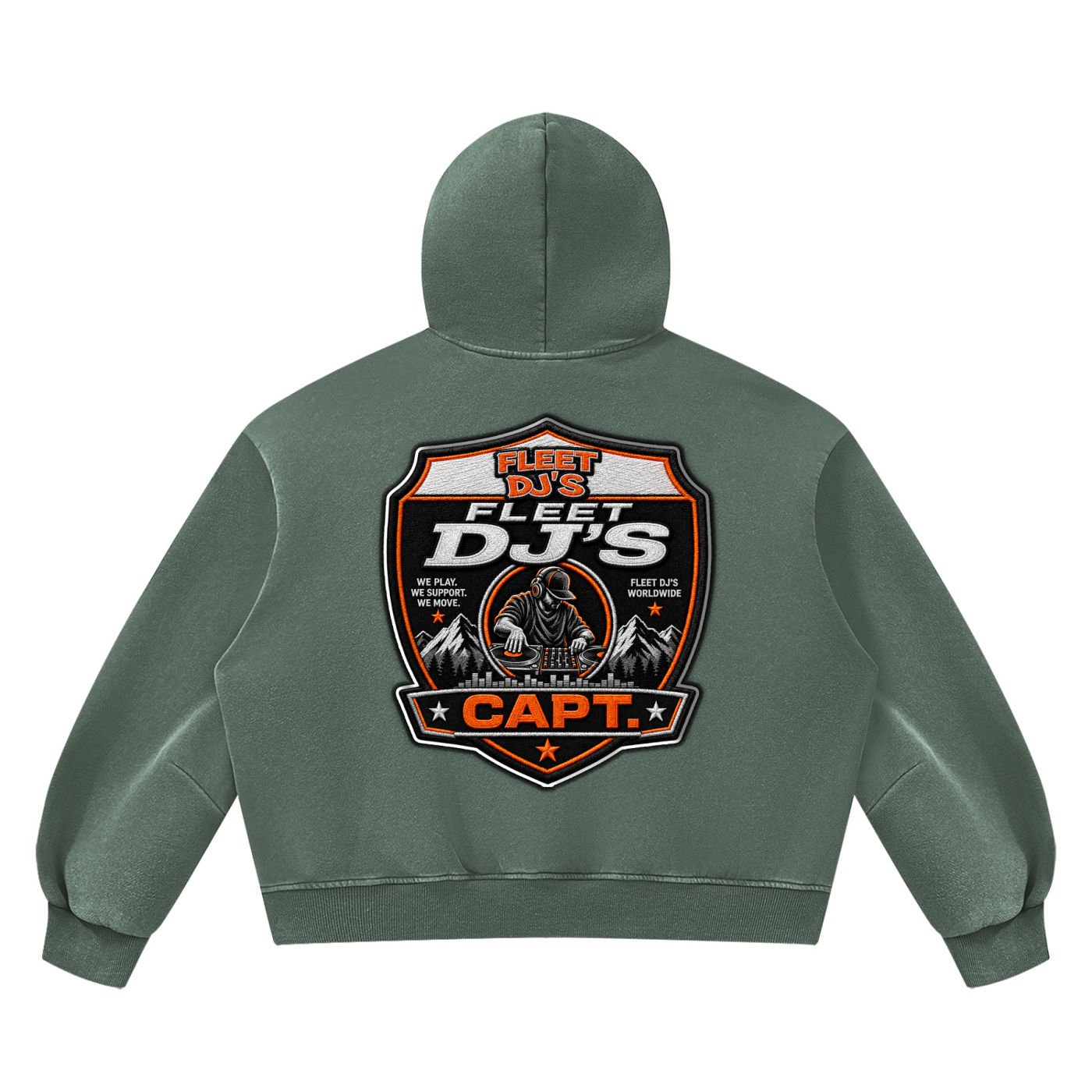"Fleet DJ's" Vintage Wash Boxy Fleece Sweatsuit