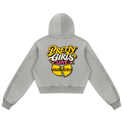 PYN™ "Pretty Girls Love Wu" Women's Mineral Wash Straight Sweatpants