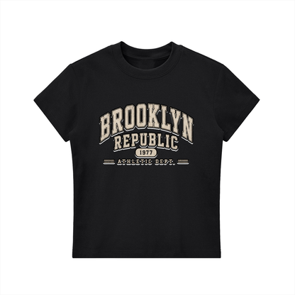 "Brooklyn Republic Essentials"  Essential Bodycon Crewneck T-Shirt