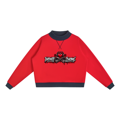 Infinity Sione™ "Heartbeatz" Mock Neck Crewneck Sweatshirt