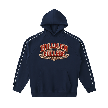 “Hillman” Contrast Piping Raglan Hoodie