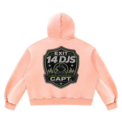 "Exit 14"  Vintage Wash Barrel Leg Fleece Sweatsuit