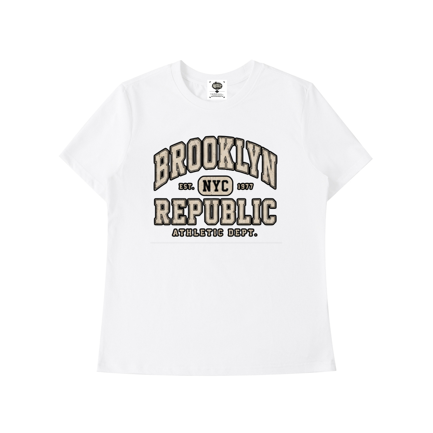 "Brooklyn Republic Essentials"  Essential Standard Shoulder T-Shirt
