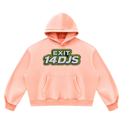 "Exit 14"  Vintage Wash Barrel Leg Fleece Sweatsuit