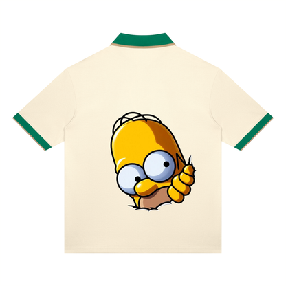 Homer Simpson™ "Peekaboo" Color Block Polo Shirt