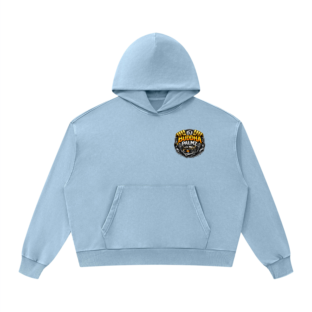 Basement Kemist™ “Buddha Palmz” Mineral Wash Boxy Full-Zip and Pullover Set