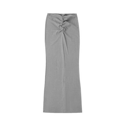 Women's Dyed Washed Drawstring Maxi Skirt