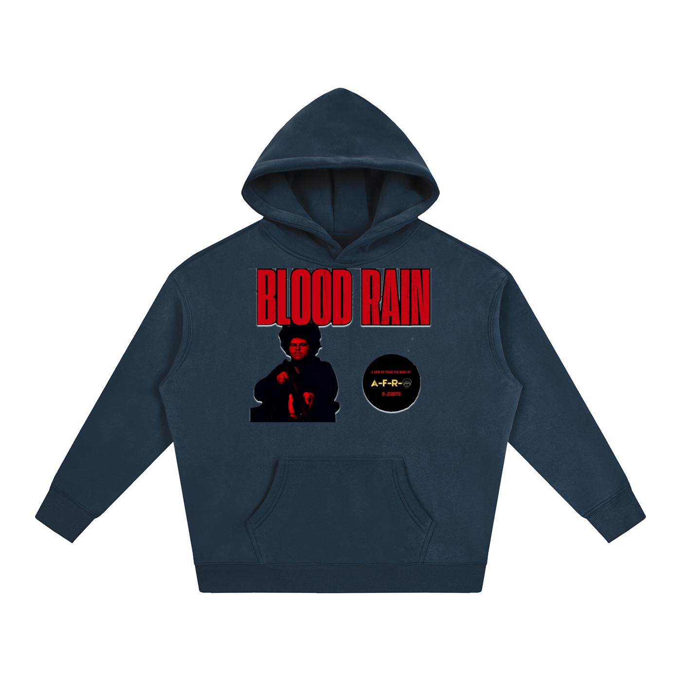 "Blood Rain" Oversize Fleeced Hoodie