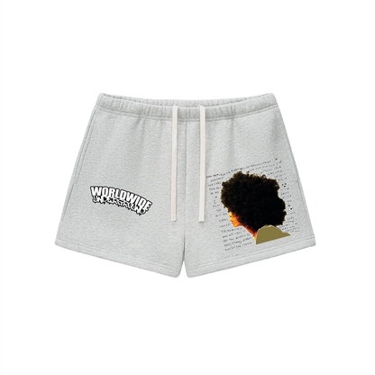 "Worldwide Underground" Fleece Drawstring Sweatshorts