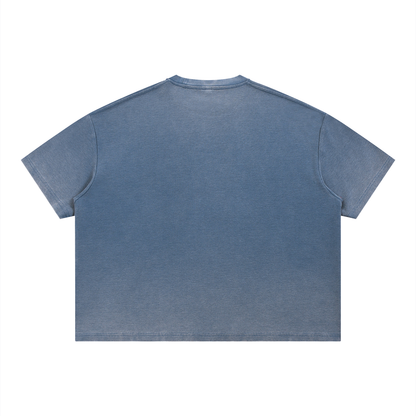 PYN™ x BKRP™ "Cut & Sew" Vintage Wash Sunfade Boxy Waffle T-Shirt
