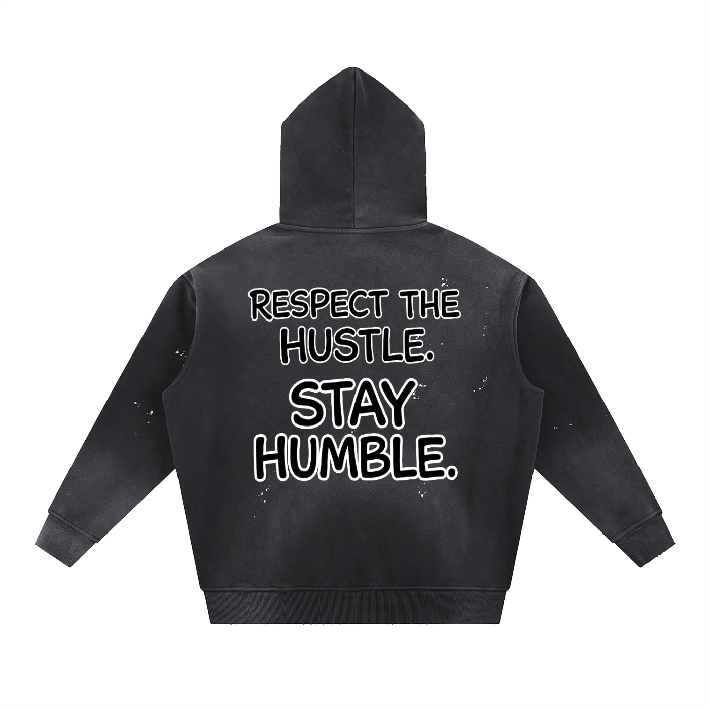 "STAY TRUE™ " Vintage Washed Frayed Fleece Hoodie