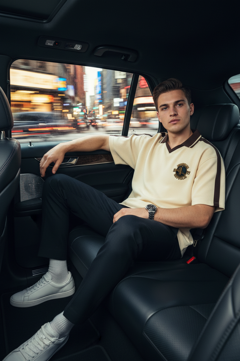 "Golden Standard" Color Block Polo Shirt