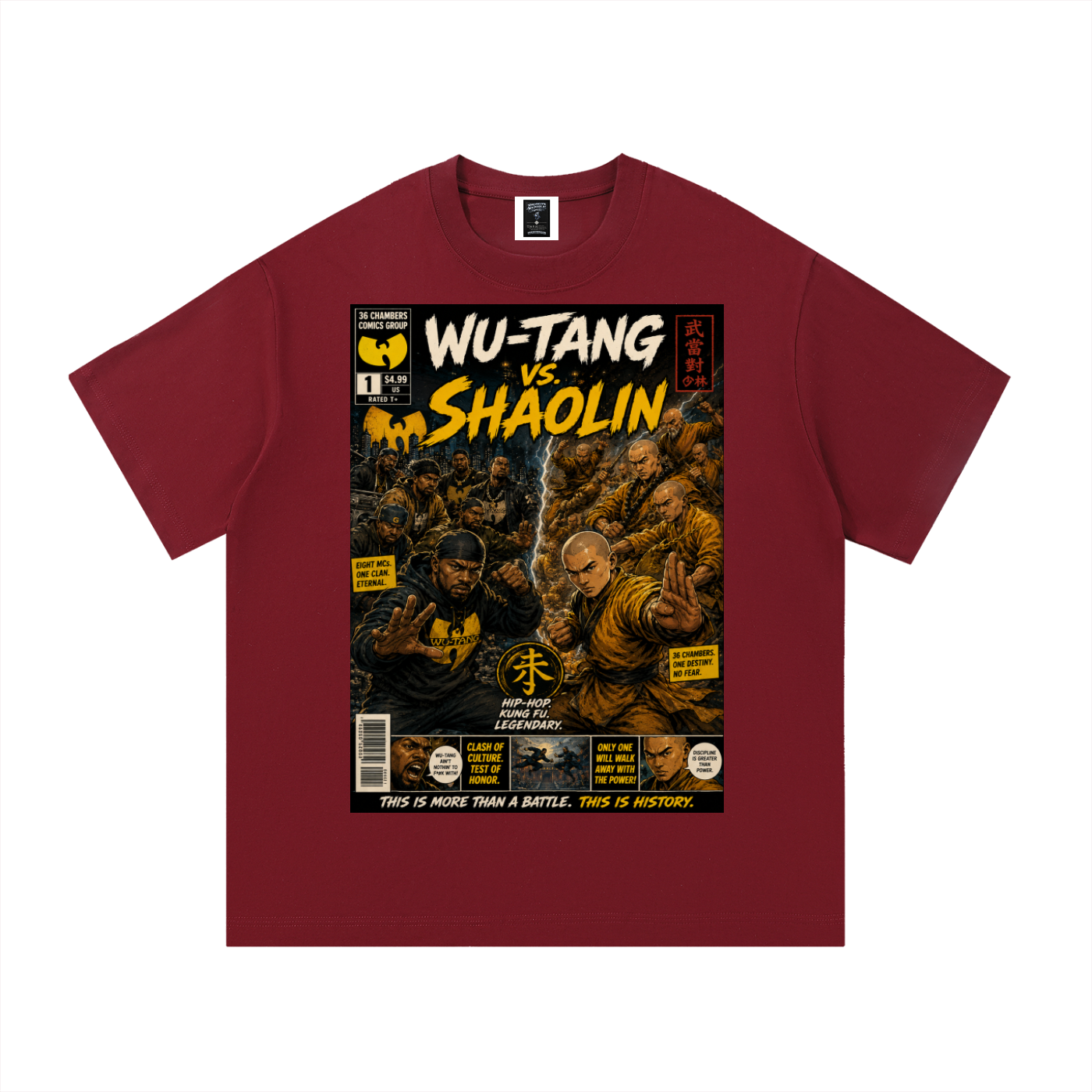PYN™ x BKRP™ "Wu-Tang vs. Shaolin" Cotton T-Shirt