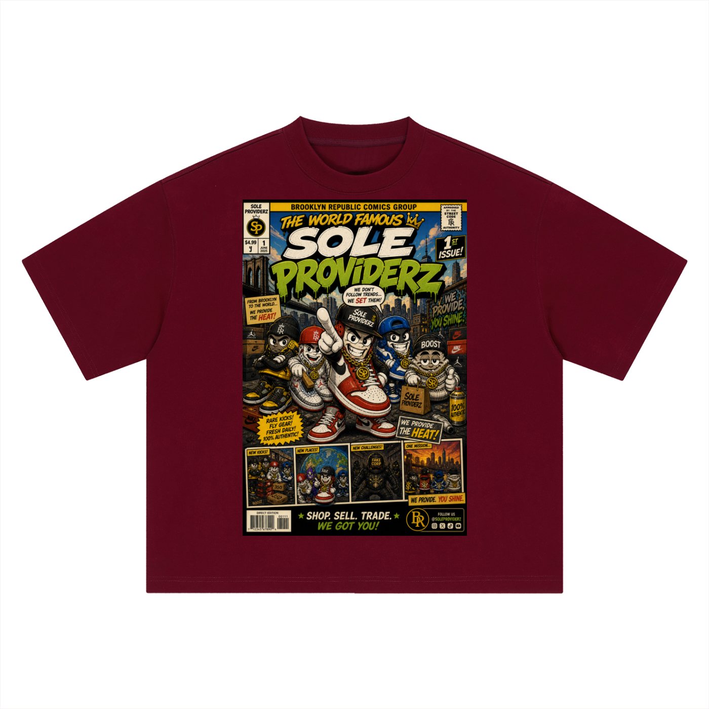 "The World Famous Sole Providerz" Boxy Oversized T-Shirt