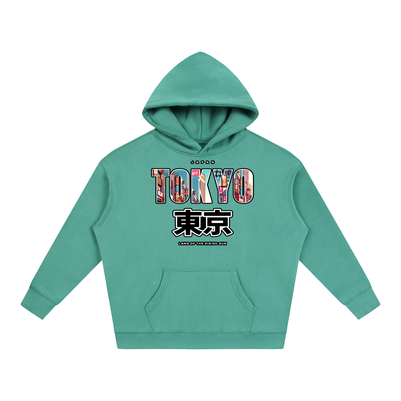 "Land of the Rising Sun" Oversize Fleeced Hoodie
