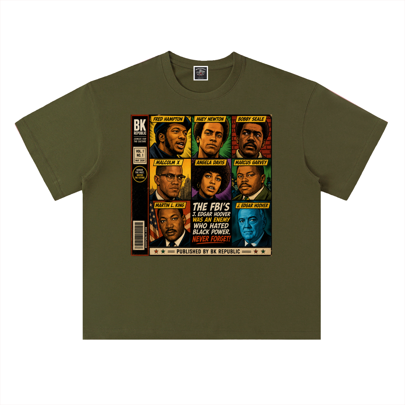 "America's Most Wanted" Heavyweight Drop Shoulder Cotton T-Shirt