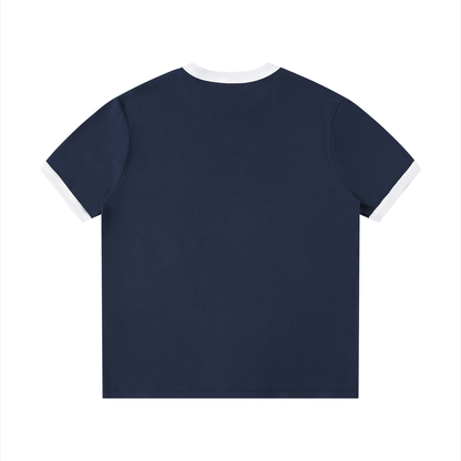 "FAFO" Contrast Edge Ribbed Crewneck T-Shirt