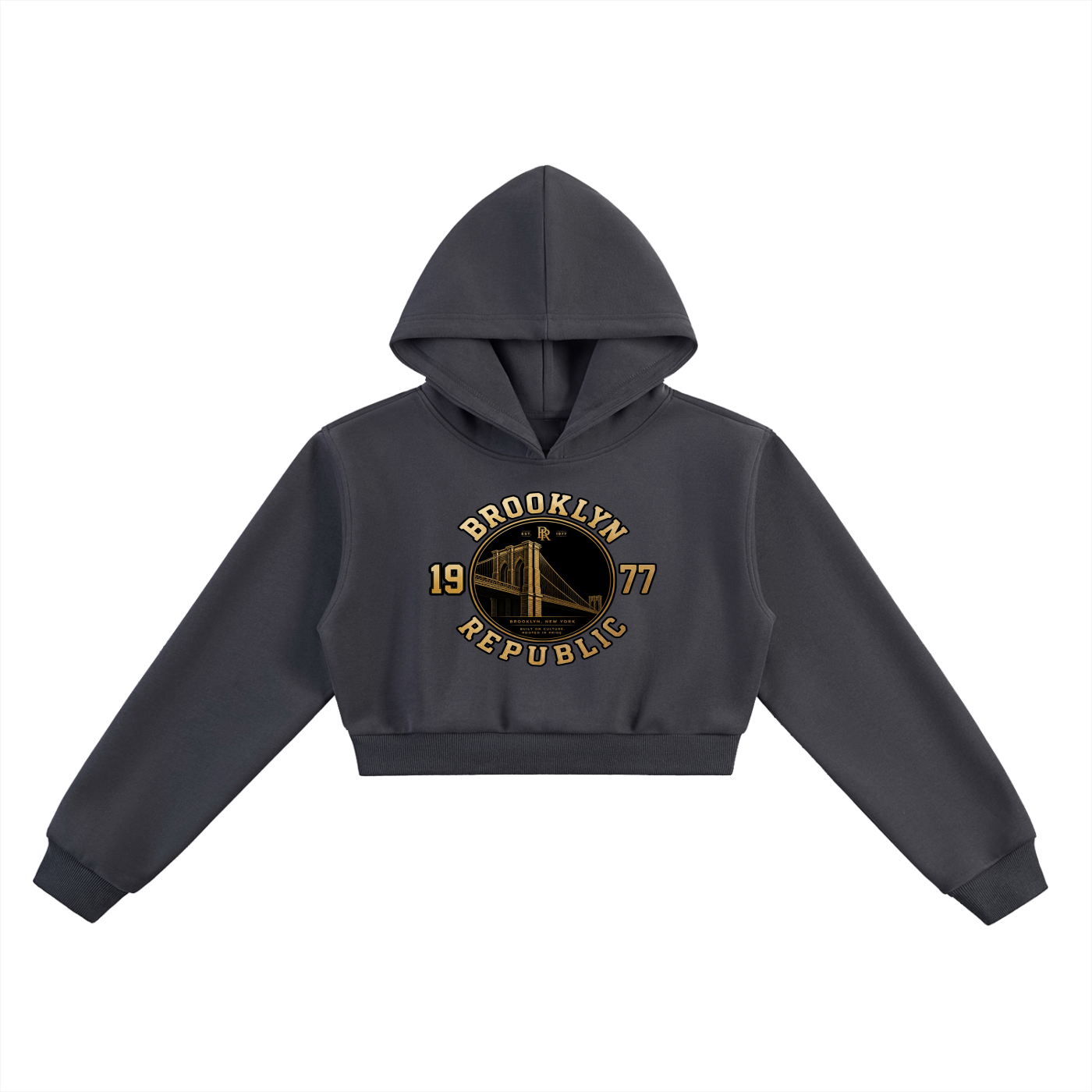 "Brooklyn Republic Essentials" Cropped Hoodie