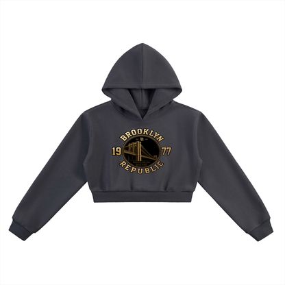 "Brooklyn Republic Essentials" Cropped Hoodie