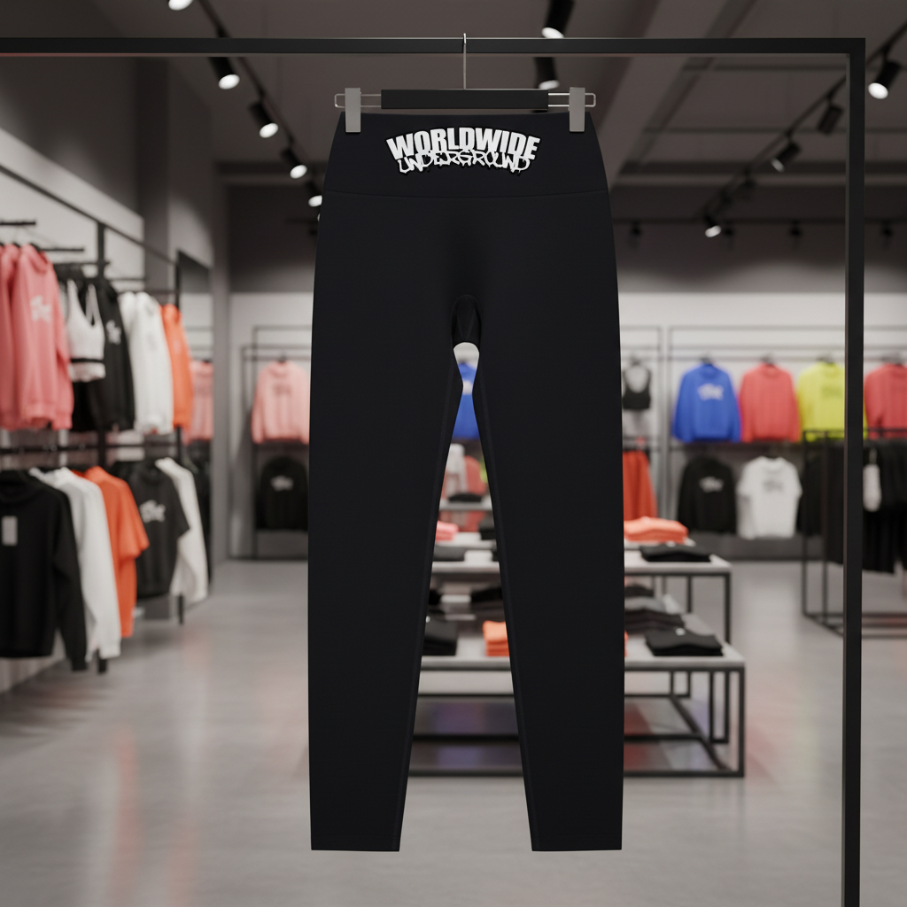 "Worldwide Underground" High-Waisted Yoga Leggings