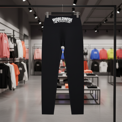 "Worldwide Underground" High-Waisted Yoga Leggings