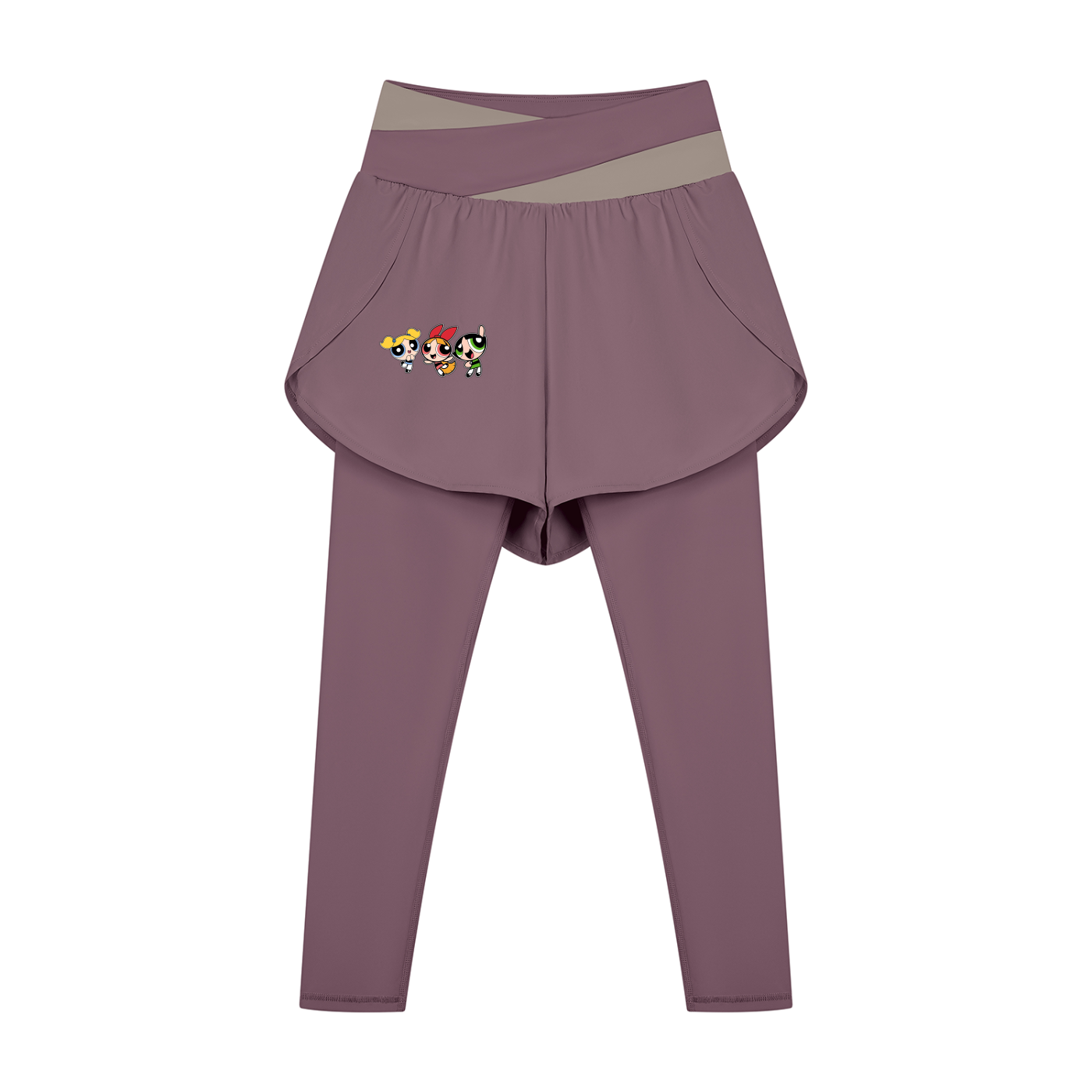 Body by Brie "Powerpuff Girls" Women's Paneled High-Waisted Yoga Set