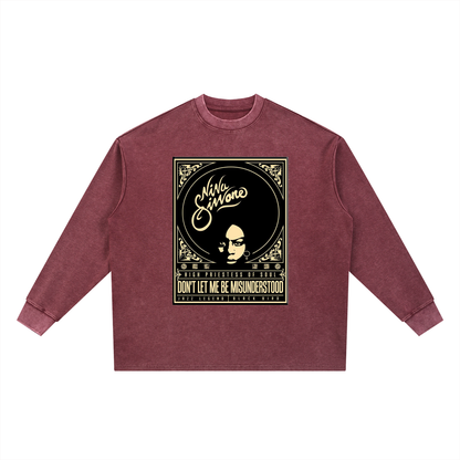 "Misunderstood" Mineral Wash Waffle Oversized T-Shirt