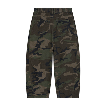 "Brooklyn Republic Essentials" Men’s Camo Barrel Leg Cargo Pants