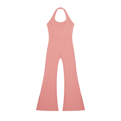 "Brooklyn Republic Essentials" Women’s Halter Flared Jumpsuit