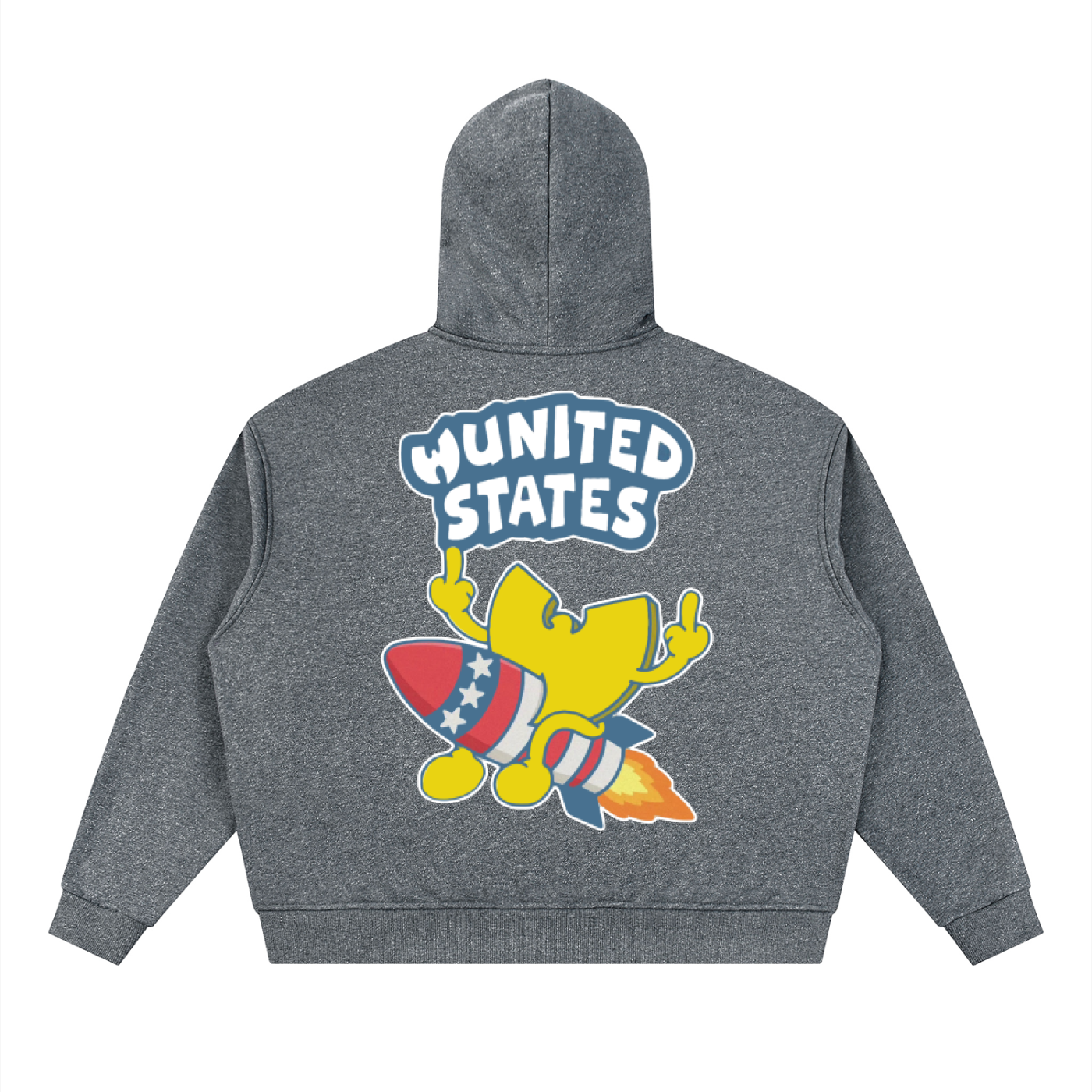 PYN™ "WUSA" Unisex Sparkles Full Zip Boxy Hoodie