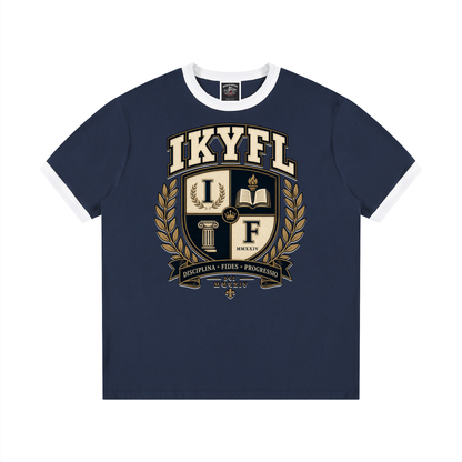 "IKYFL" Contrast Edge Crewneck T-Shirt