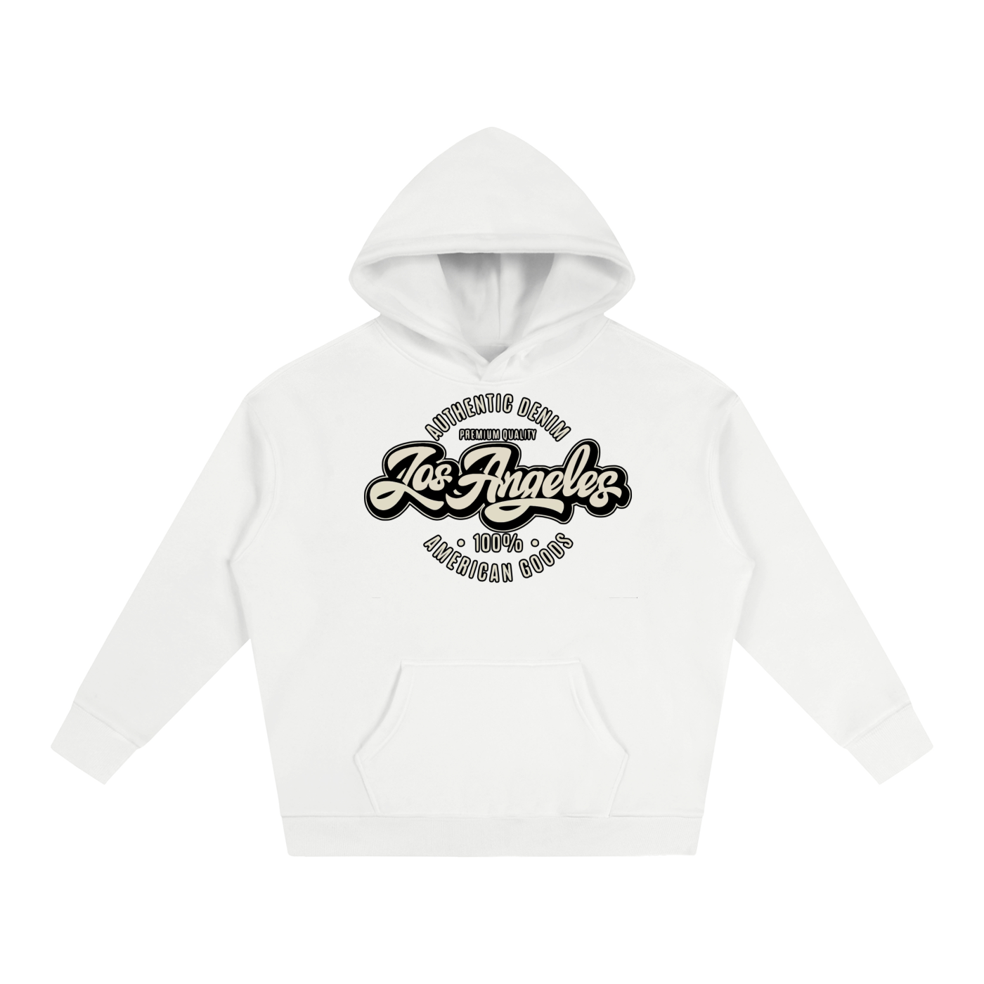 “LA Denim Mfg.” Oversize Fleeced Hoodie