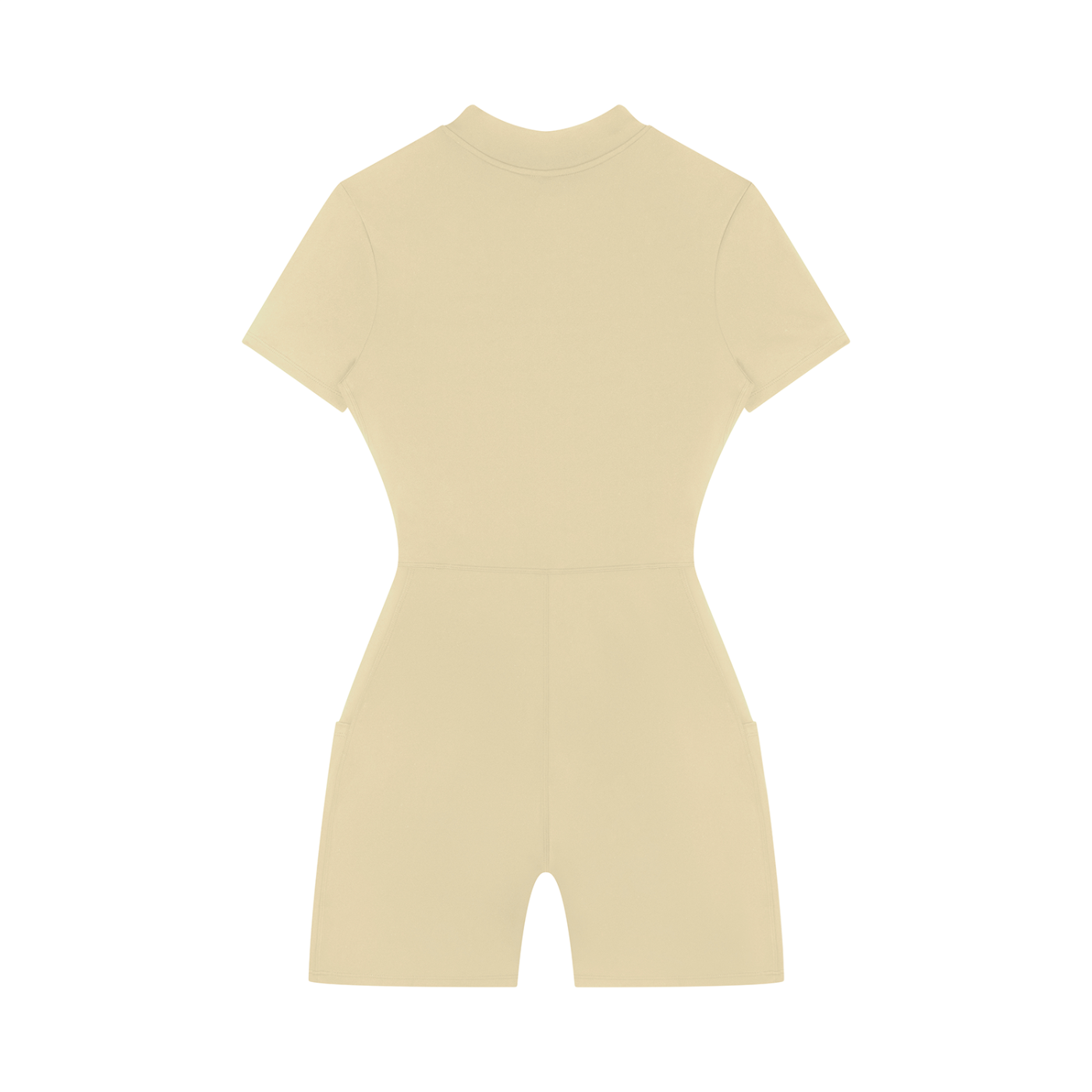 "Brooklyn Republic Essentials" Women's Quarter-Zip Short Sleeve Romper