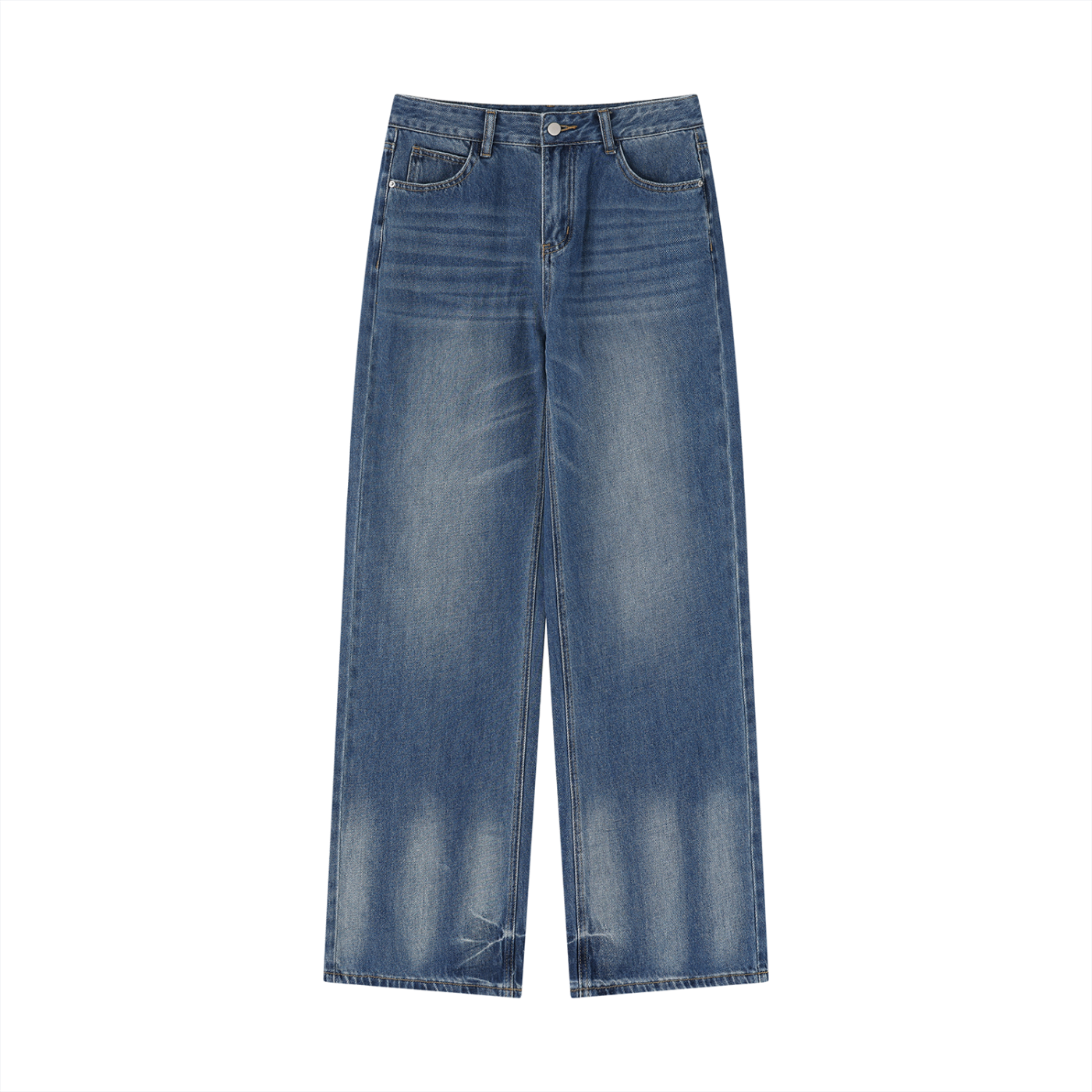 "Brooklyn Republic Apparel" Women’s Vintage Wash Wide Leg Jeans