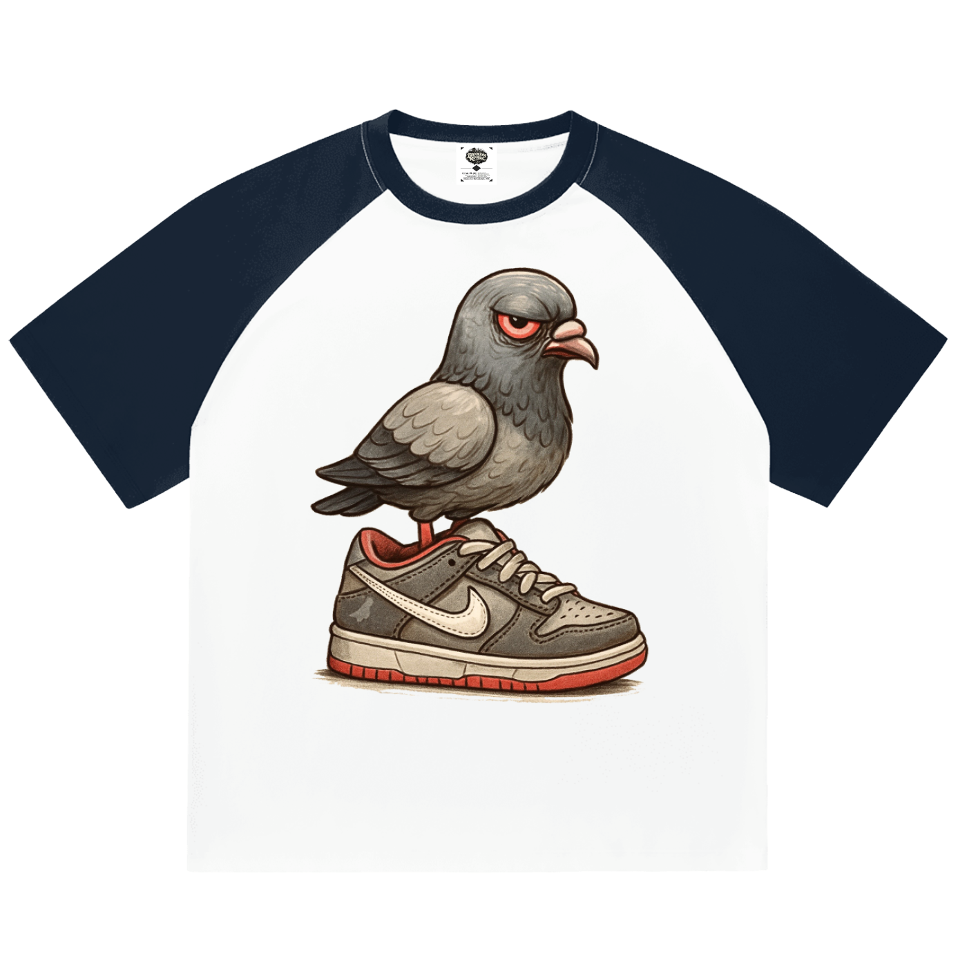 "Dunk the Angry Pigeon" Raglan Sleeve T-Shirt