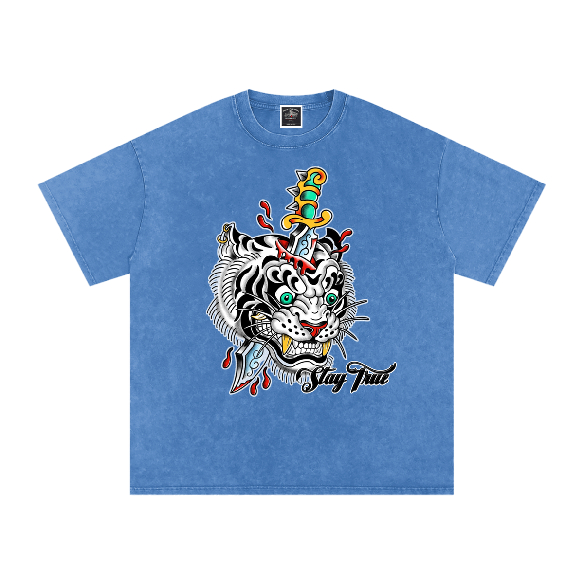 Brooklyn Zoo™ "Ed Hard-ly" Snow Washed Oversized Cotton T-Shirt