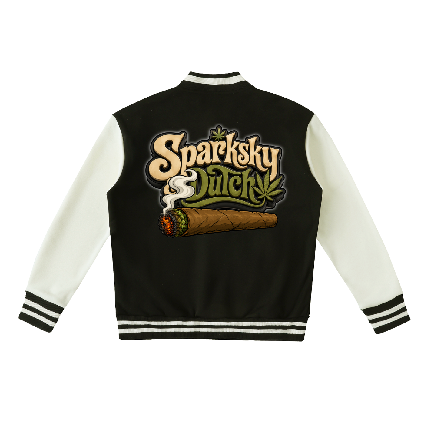 "Sparksky & Dutch" Two-Tone Fleeced Varsity Jacket