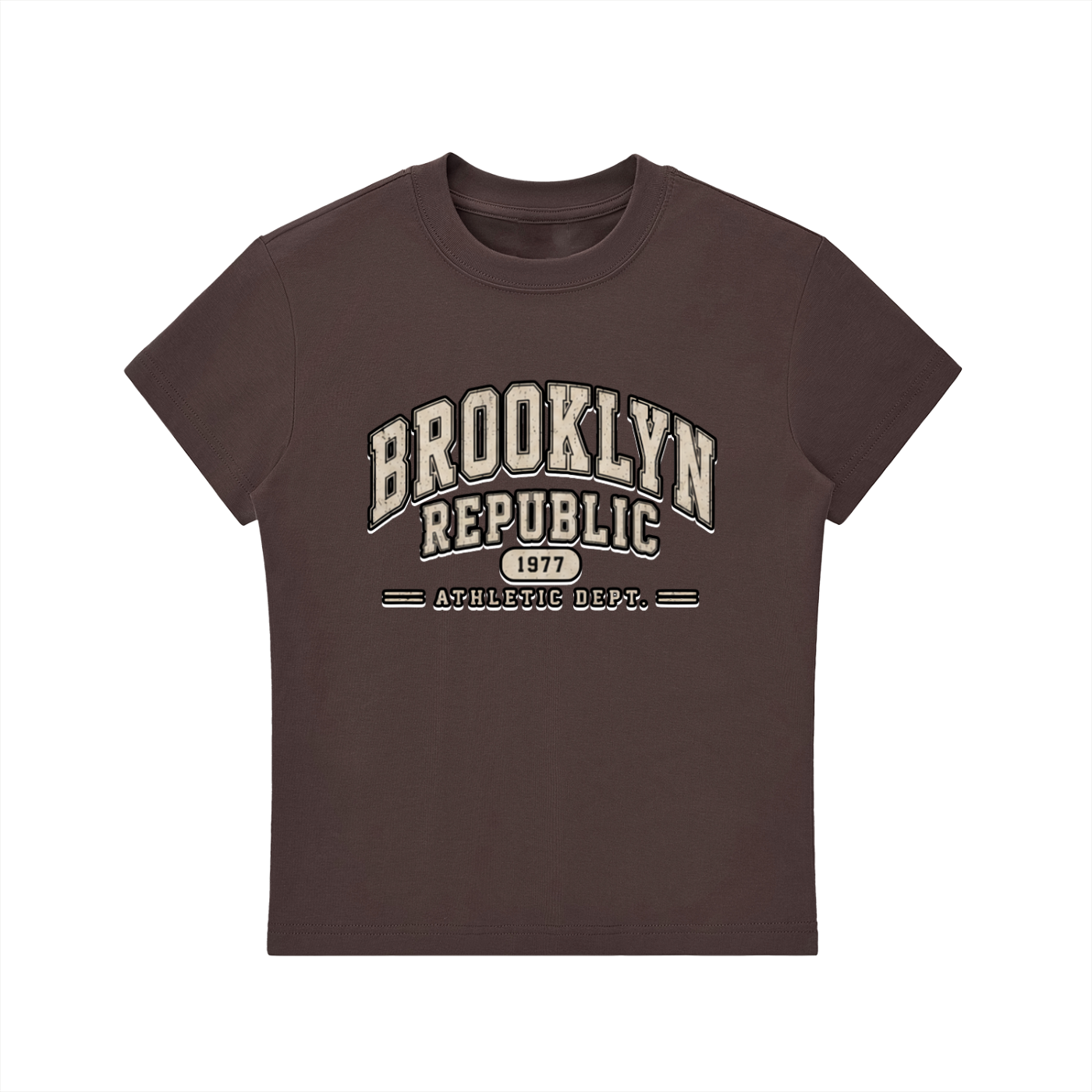 "Brooklyn Republic Essentials"  Essential Bodycon Crewneck T-Shirt