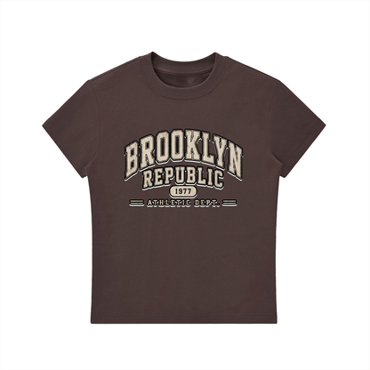 "Brooklyn Republic Essentials"  Essential Bodycon Crewneck T-Shirt