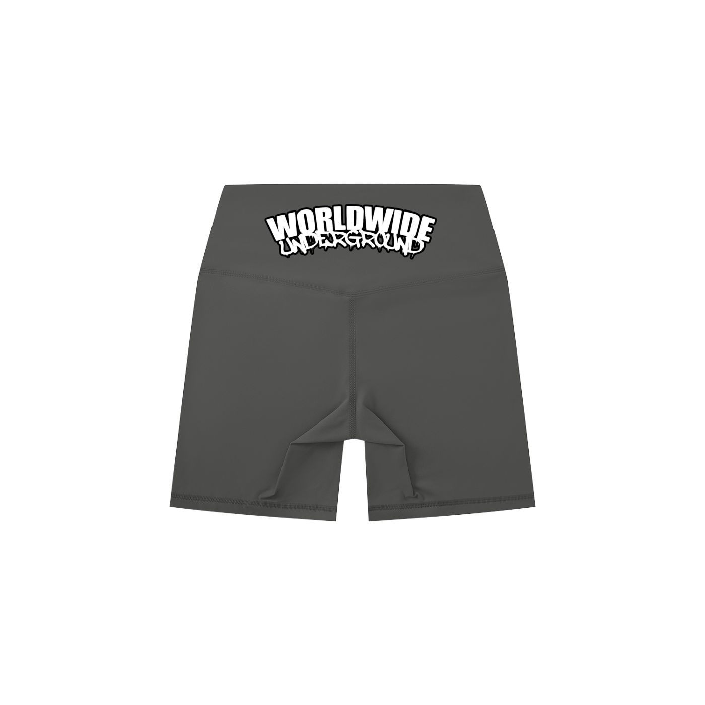 “Worldwide Underground” High-Waisted Biker Shorts