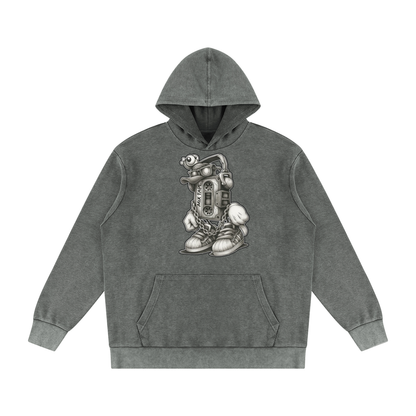 "Sounds & Scribbles" Mineral Wash Oversized Hoodie