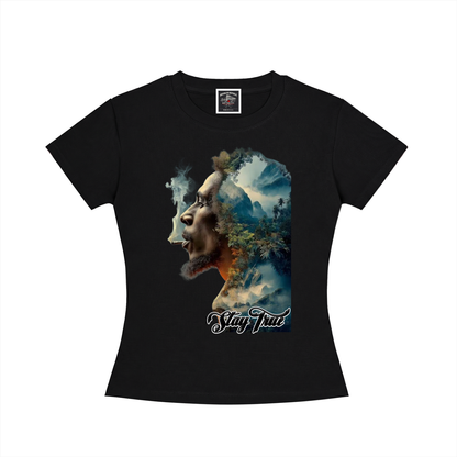 "Gravity of His Presence" Women's Slim Fit Crewneck T-Shirt
