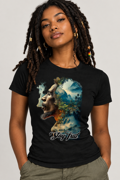 "Gravity of His Presence" Women's Slim Fit Crewneck T-Shirt